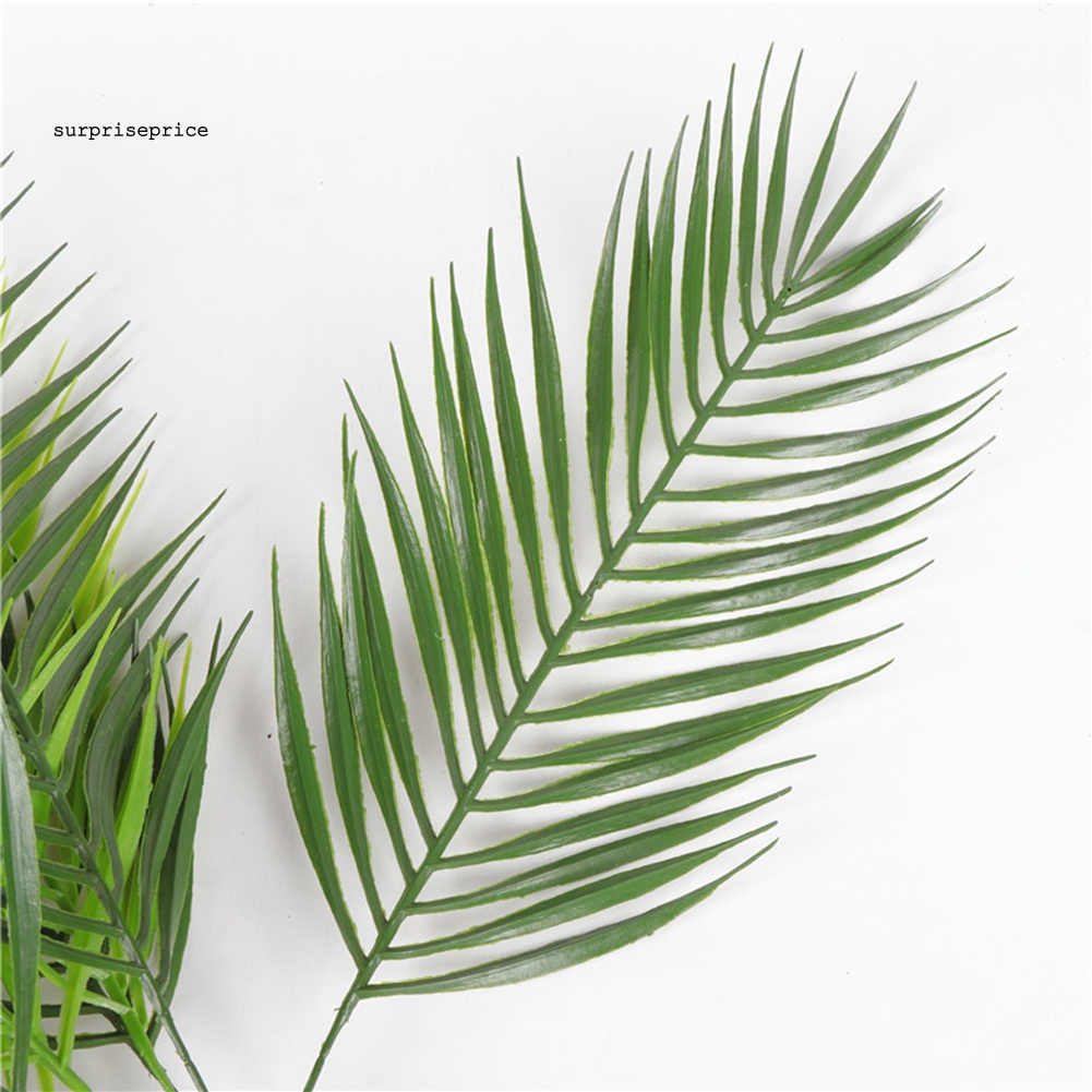 1 Bó Lá Xanh Nhân Tạo Bằng Nhựa Và Sắt Dùng Cho Trang Trí Nhà / Văn Phòng / Cửa Hàng
