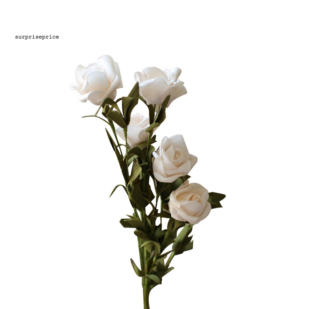 1 Bông Hoa Hồng Nhân Tạo Trang Trí Tiệc Cưới