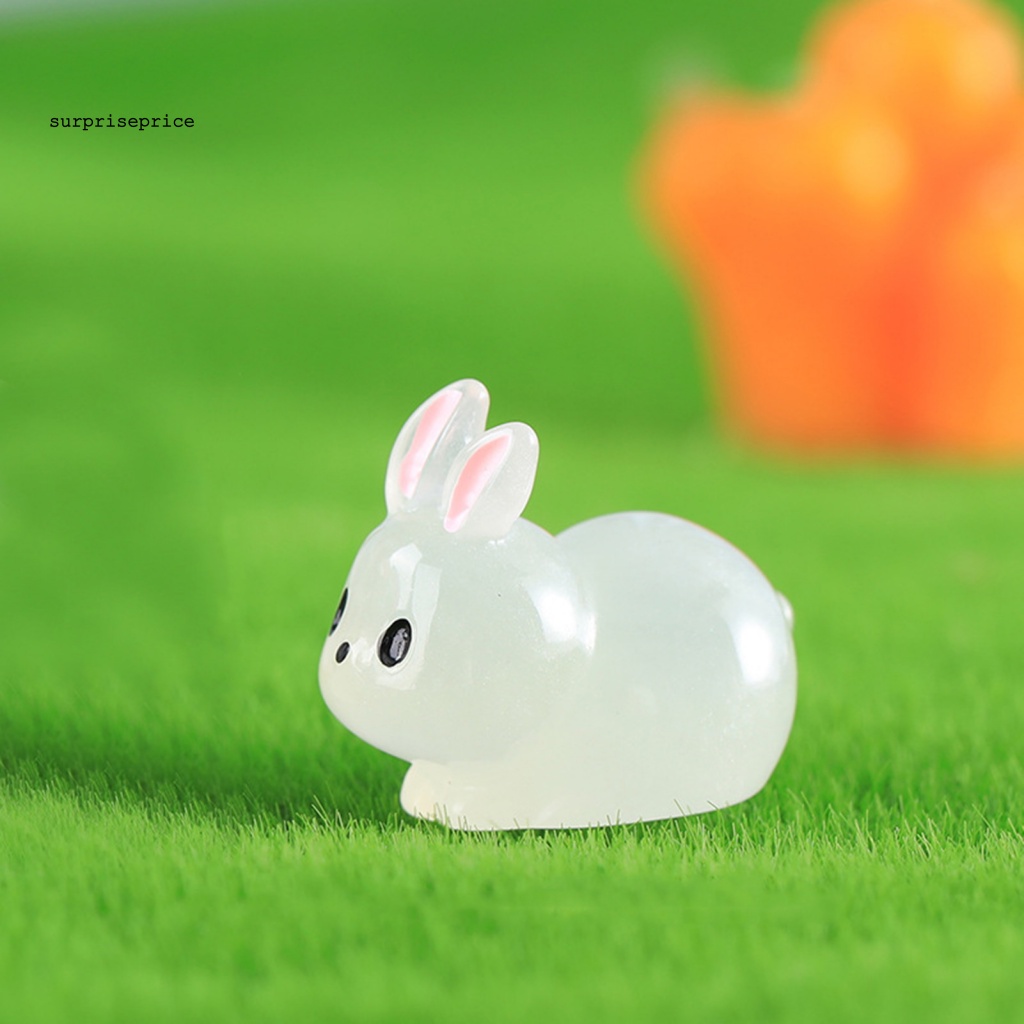 Set 10 Tượng Thỏ Mắt Phát Quang Trang Trí Tiệc Tùng / Phục Sinh