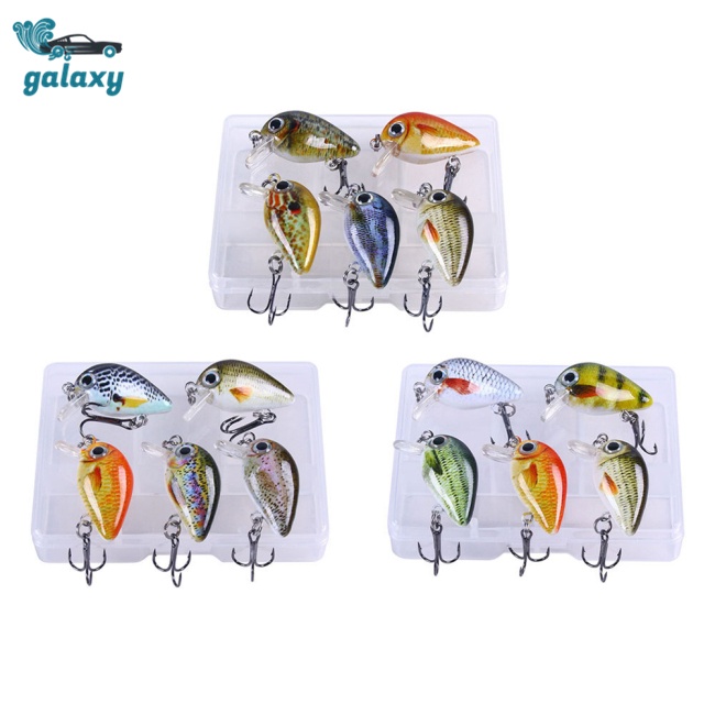 Galaxy Set 5 Mồi Giả Nhử Cá Mini 5 Màu 1.5g Kèm Hộp Đựng