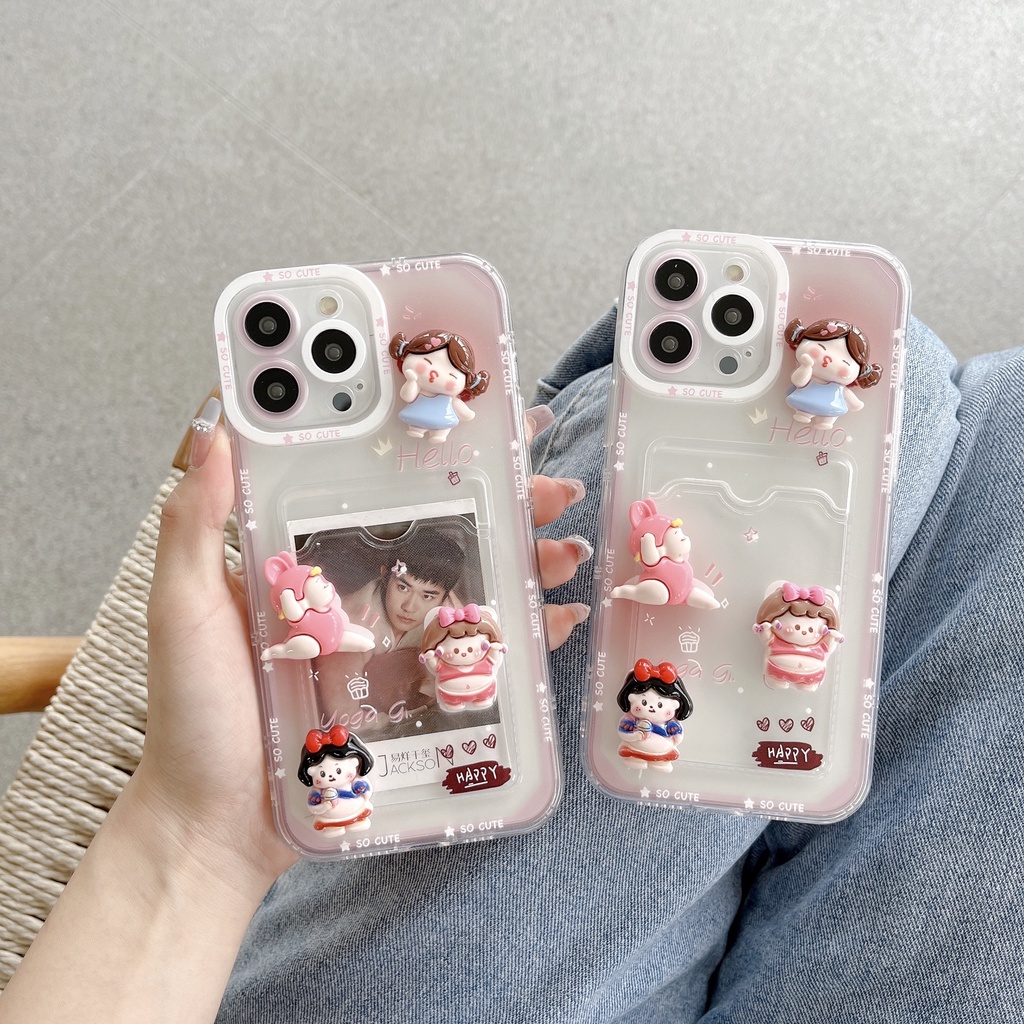 Ốp Điện Thoại TPU Silicon Mềm Trong Suốt Hình Đôi Mắt Thiên Thần 3D Dễ Thương Cho iPhone 14 13 12 11 Pro XR XS Max 7 8 14 Plus