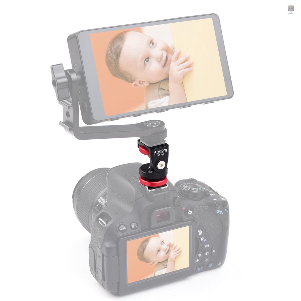 Giá Đỡ Andoer HS-01 Bằng Hợp Kim Nhôm Với Ốc Vít 1 / 4 Inch Chuyên Dụng Cho Máy Ảnh DSLR