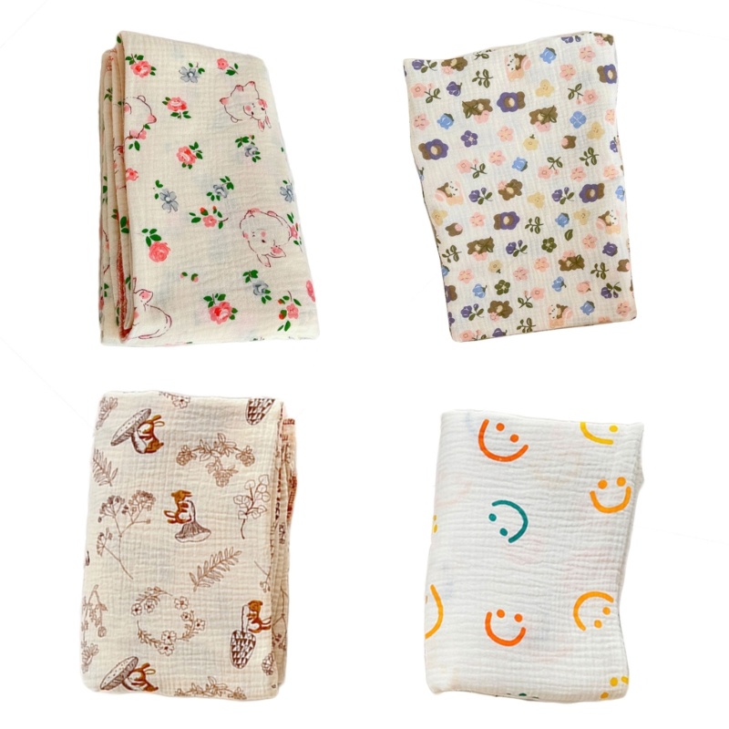 Vỏ Chăn Quấn Em Bé Bằng Vải Cotton Thấm Hút Tốt Thoáng Khí