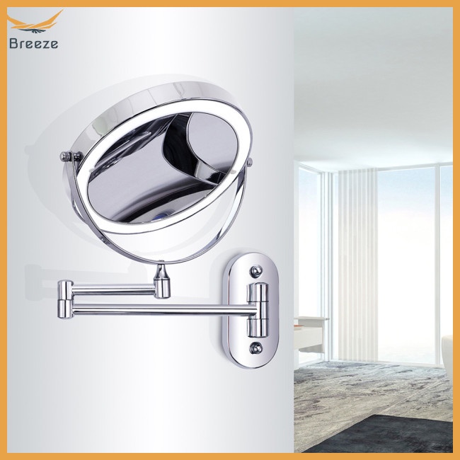 Gương Trang Điểm Phóng Đại 10x Hai Mặt Có Đèn Led 8 Inch Gấp Gọn Tiện Dụng