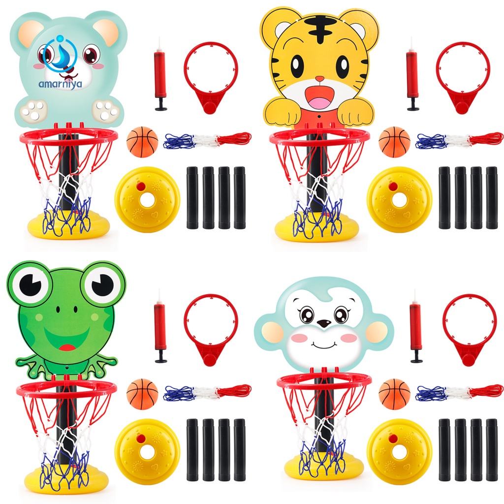 1 Bộ Giá Đỡ Bóng Rổ Đồ Chơi Hình Chú Khỉ Dùng Trang Trí Trong Nhà