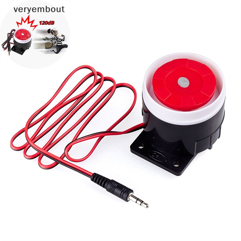 Còi Báo Động Mini Có Dây 110dB DC 12V Tiện Dụng Cho Xe Hơi / Nhà Cửa