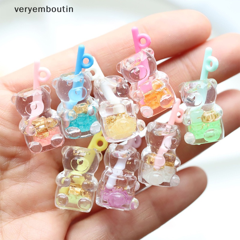 Set 2 Ống Hút Hình Gấu Nhỏ Màu Dạ Quang DIY Trang Trí Nghệ Thuật Crafg