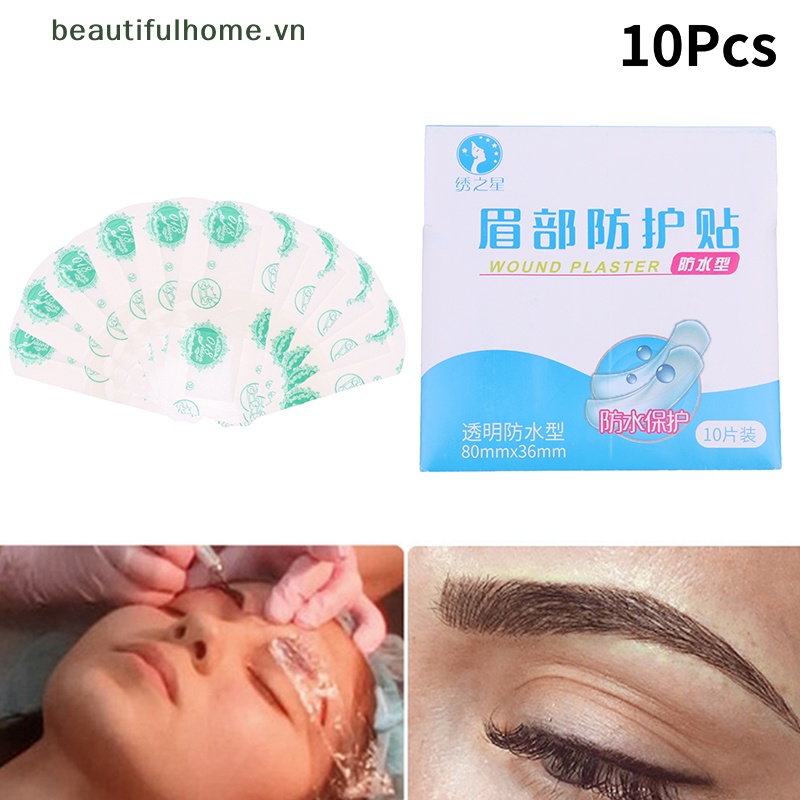 Bộ 10 Khuôn Kẻ Lông Mày Dùng Một Lần Tiện Dụng