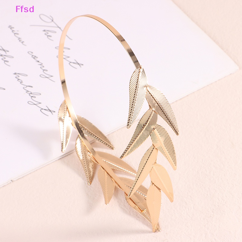 {Ffsd} Băng Đô Kim Loại Hình Lá Màu Vàng Thanh Lịch Cho Cô Dâu * Giảm Giá Hot