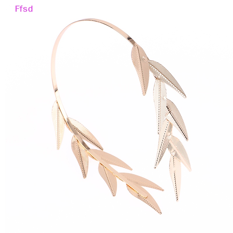 {Ffsd} Băng Đô Kim Loại Hình Lá Màu Vàng Thanh Lịch Cho Cô Dâu * Giảm Giá Hot