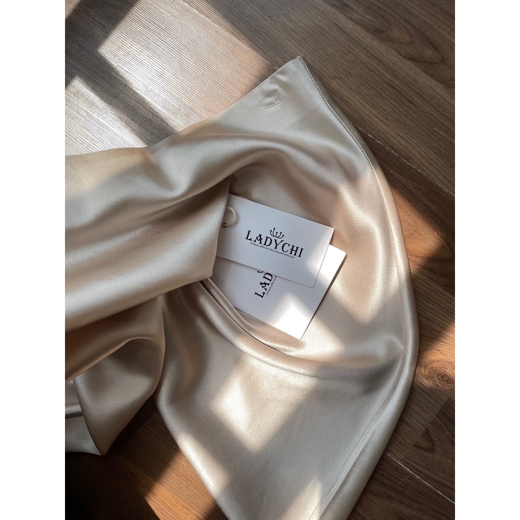 Chân Váy Chữ A Lưng Cao Bằng Lụa Satin Thời Trang 2023