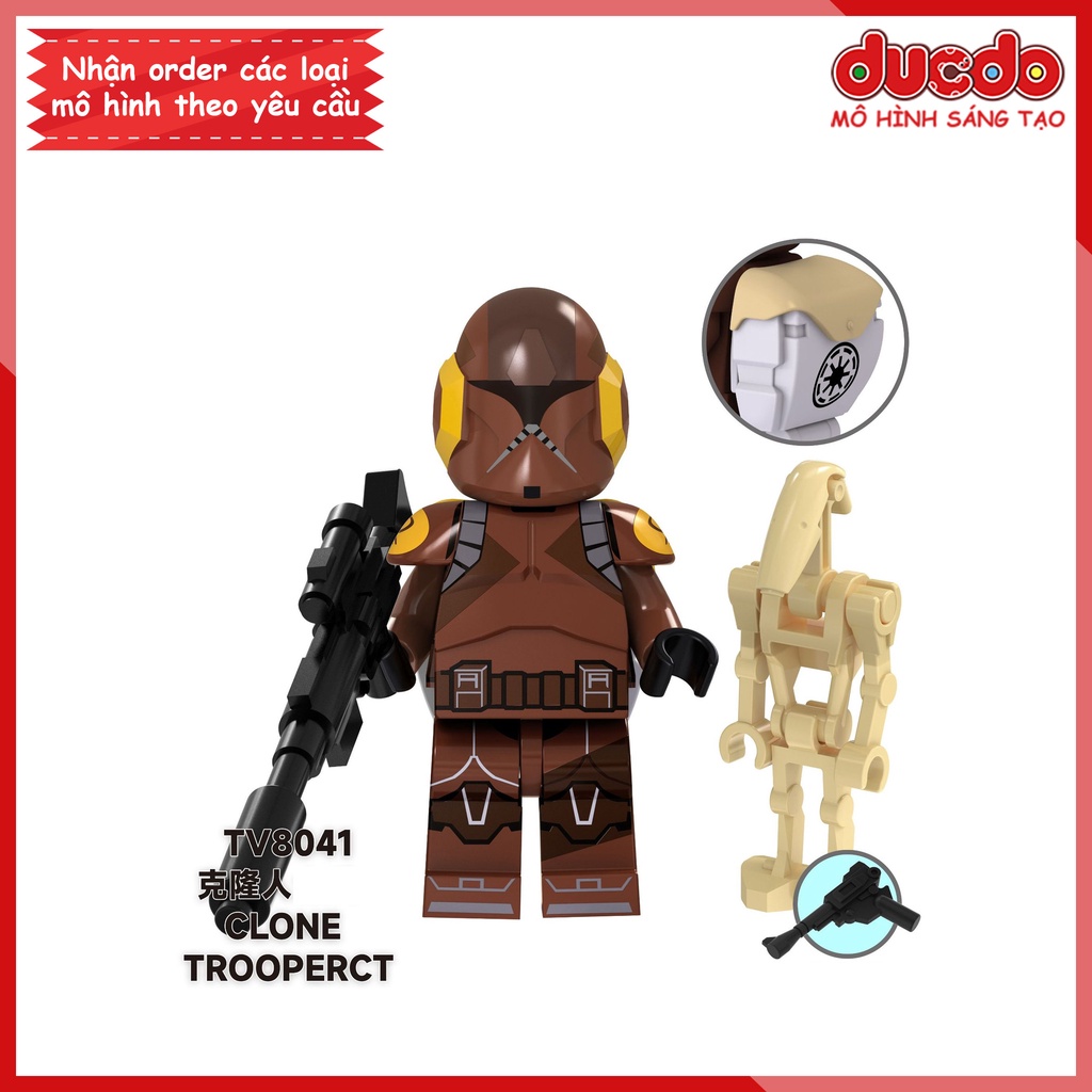 Minifigures nhân vật Chiến tranh giữa các vì sao - Đồ chơi Lắp ghép Xếp hình Mini Mô hình TV6106