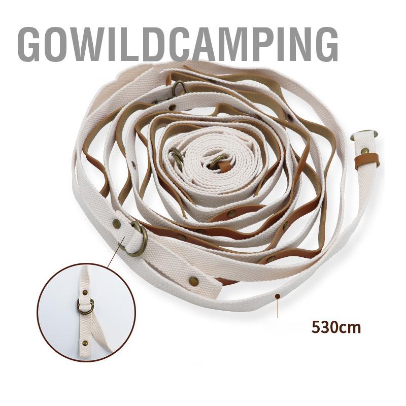 GoWildCamping Phơi quần áo ngoài trời Dây du lịch Da PU tán Thiết bị cắm trại Ruy băng buộc lều mở rộng
