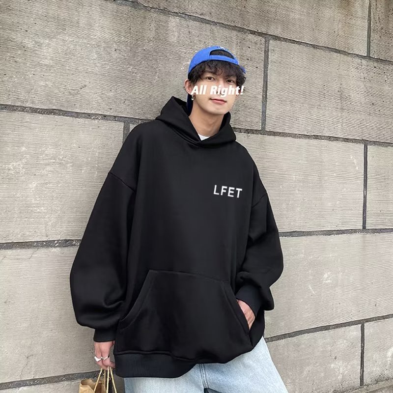 Áo hoodie Tay Dài Dáng Rộng In Chữ Tiếng Anh Phong Cách hip hop Đường Phố Mỹ Thời Trang Thu Đông Cho Nam Cỡ M-8XL. 2022