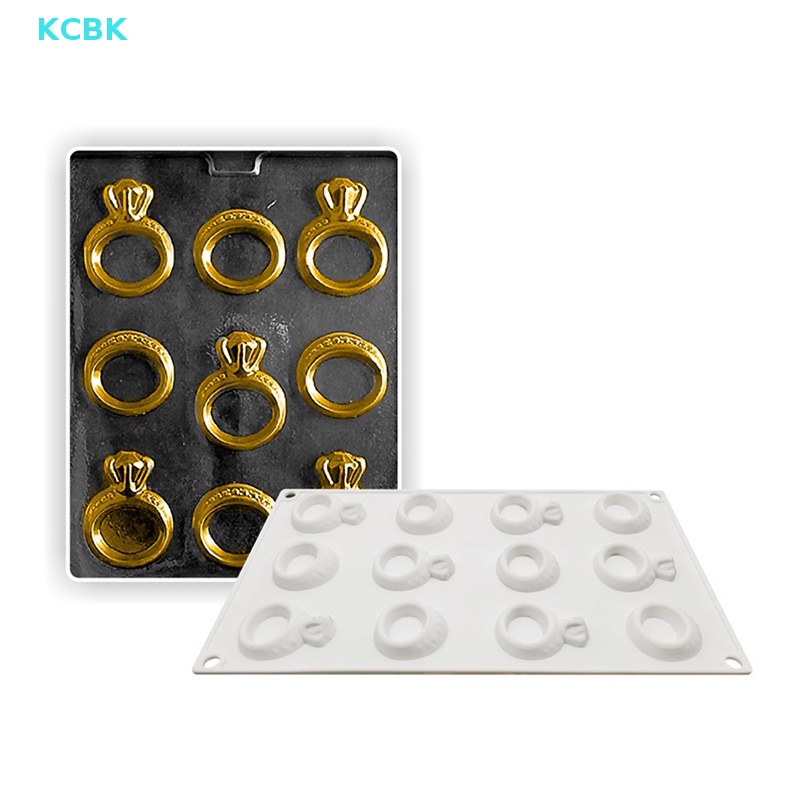 1 Khuôn Silicone 12 Ô Tự Làm Bánh Mousse Tiện Dụng