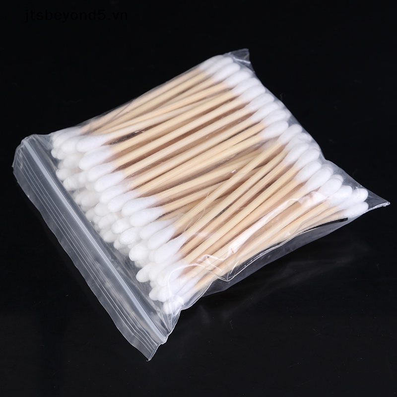 JY 100pcs đôi đầu dùng một lần trang điểm bông tăm bông nụ bông công cụ làm sạch hàng ngày ..