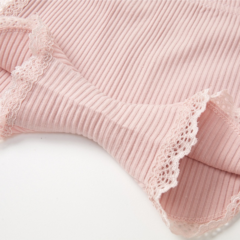 LJMOFA Quần Lót Legging Bằng Cotton Mềm Phối Ren Thoải Mái An Toàn Cho Bé Gái 2-10 Tuổi