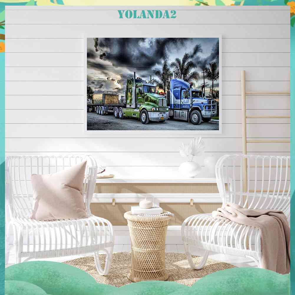 Tranh Đính Đá Kim Cương Toàn Bộ 5D DIY Hình Vẽ Xe Hơi