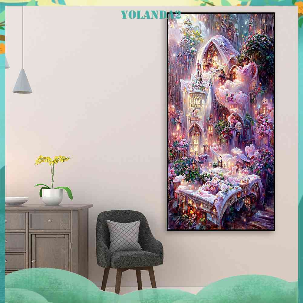 Bộ Tranh Đính Đá 5D Toàn Diện Họa Tiết Hoa Hồng Độc Đáo Trang Trí Nhà Cửa