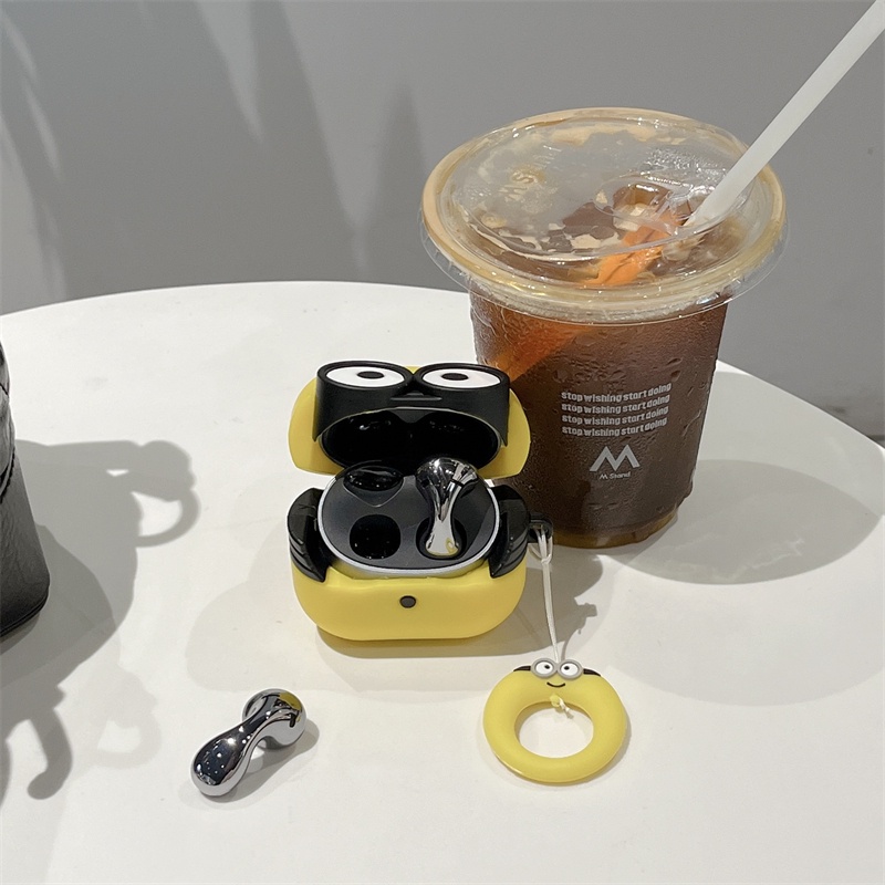 Vỏ Bảo Vệ Hộp Sạc Tai Nghe bluetooth Không Dây HUAWEI FreeBuds 5 Bằng Silicon Mềm Hình Minions 3D Dễ Thương
