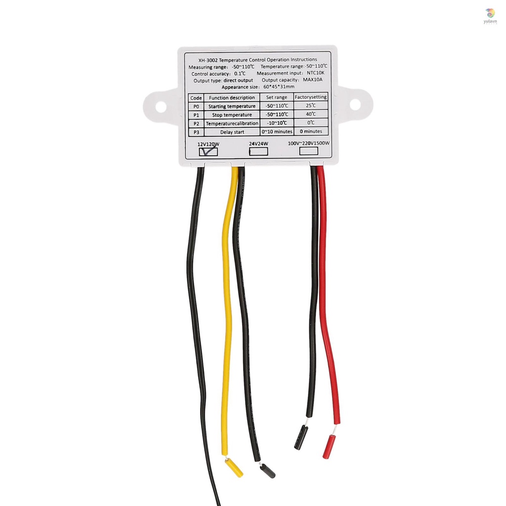 Mô-đun Điều Khiển Nhiệt Độ Điện Tử Màn Hình LED Hiển Thị Nhiệt Độ NTC Probe - 50~110 °C Tủ Lạnh 12V 120W 12V 120W Chất Lượng Cao