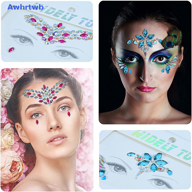 Sticker 3D Bằng Acrylic Đính Đá Trang Trí Mặt Và Cơ Thể Tạm Thời DIY Mới