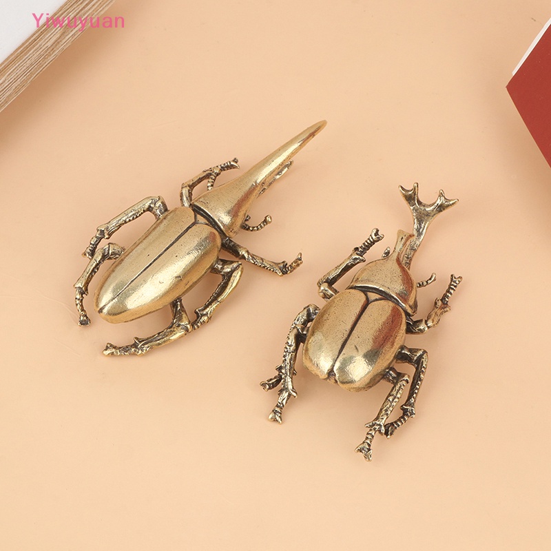 < Yiwuyuan > Đồ trang trí Bọ Cánh Cứng Bằng Đồng Nhỏ Để Bàn Trang Trí Nhà Cửa