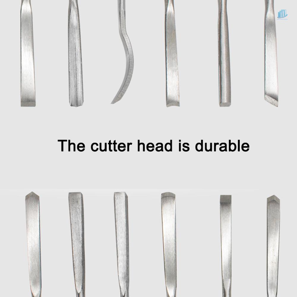 Bộ 12 Dụng Cụ Điêu Khắc Gỗ Đa Năng (s2mwvn) Kèm Túi Đựng