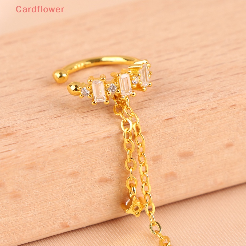 1 Khuyên Kẹp Vành Tai Hình Bông Hoa Đính Đá Lấp Lánh Thời Trang Mới