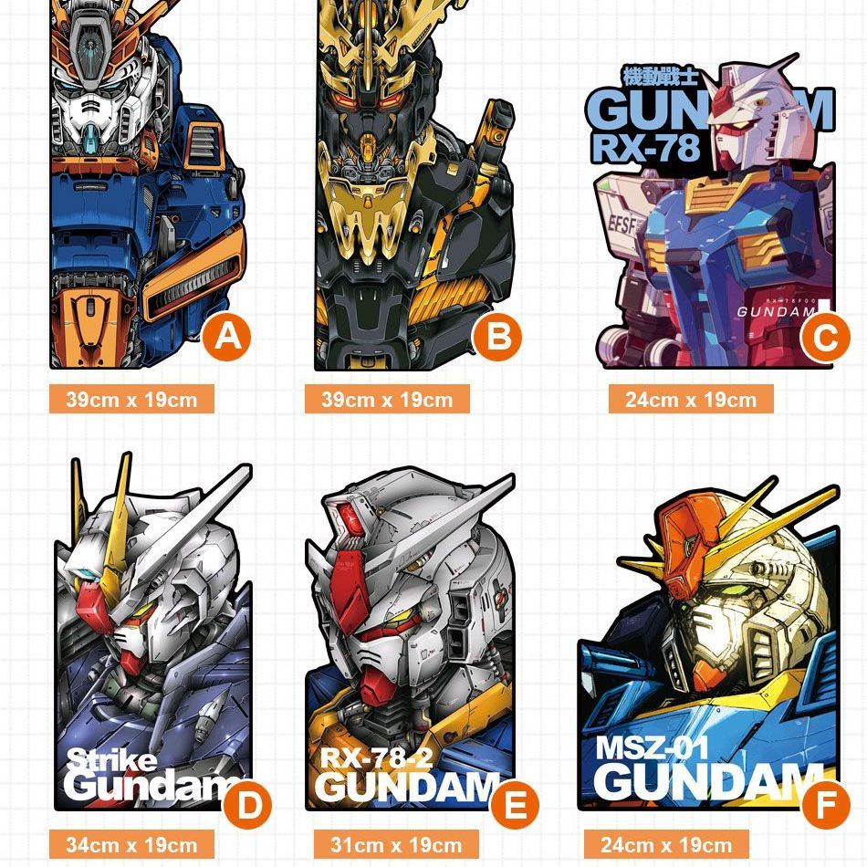 Miếng Dán PVC Chống Nước Họa Tiết Hoạt Hình Gundam Trang Trí Máy Tính