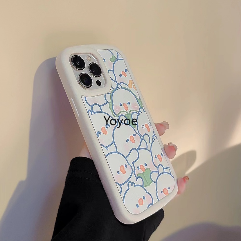 Ốp Điện Thoại Silicon Mềm Chống Sốc Họa Tiết Chú Vịt Hoạt Hình Bảo Vệ Ống Kính Máy Ảnh Cho iPhone 14 13 12 11 Pro Max Plus