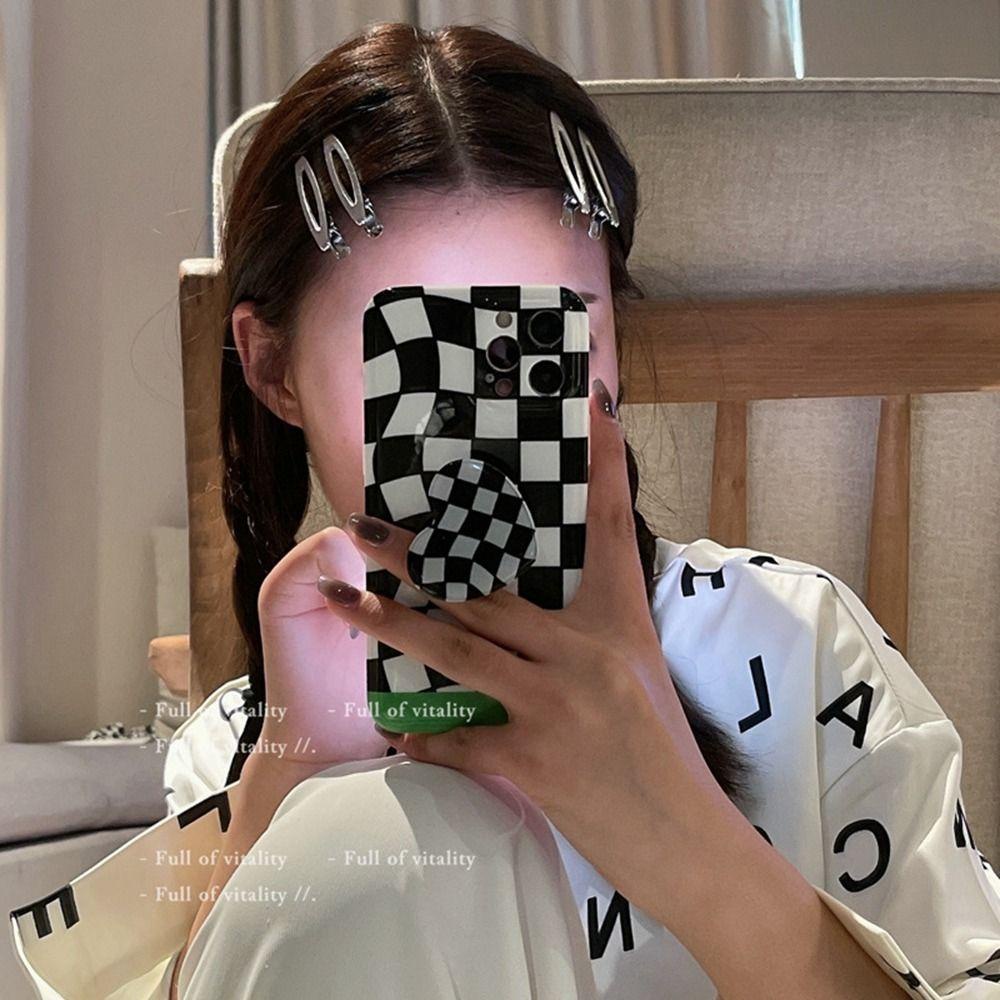 Kẹp Tóc Kim Loại Thiết Kế Sáng Tạo Phong Cách Retro|Kẹp Tóc Mái y2k Không Để Lại Dấu Vết Phong Cách Hàn Quốc Cho Nữ