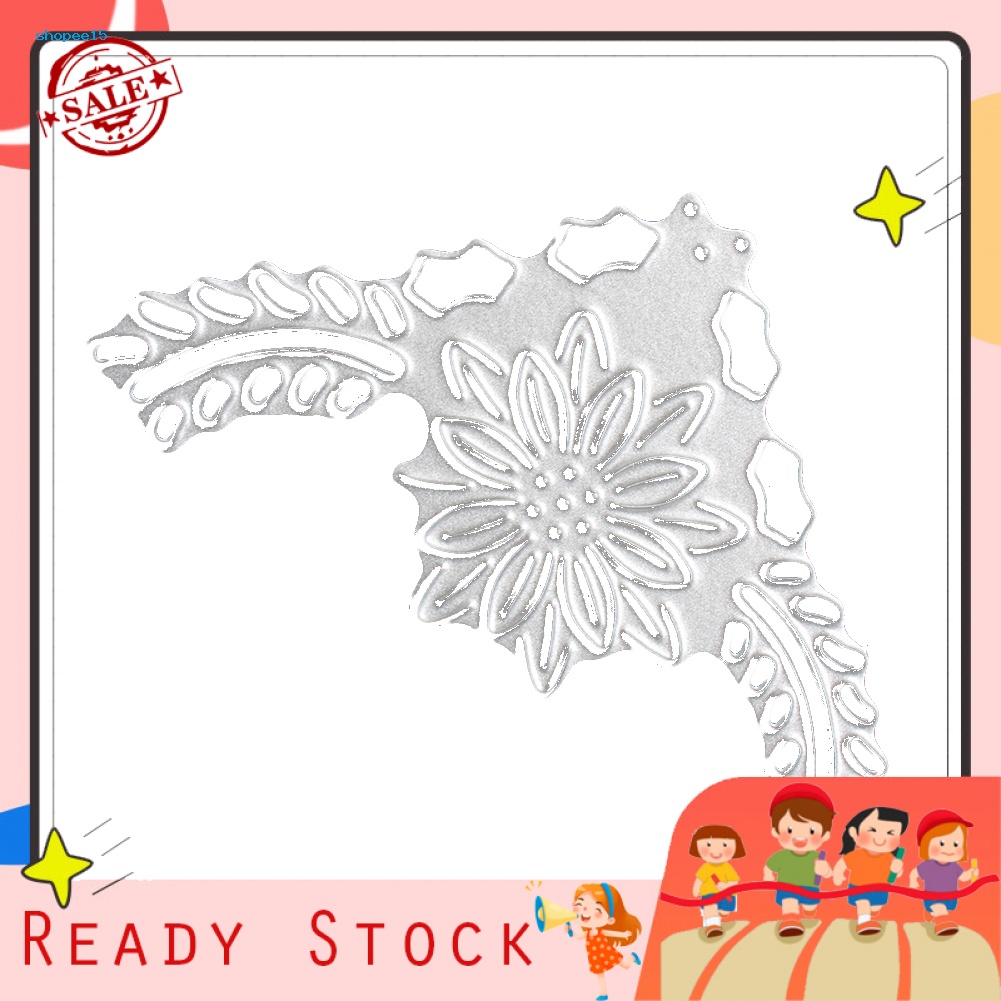 Khuôn Cắt Giấy Làm Từ Kim Loại Hình Hoa Trang Trí Scrapbook