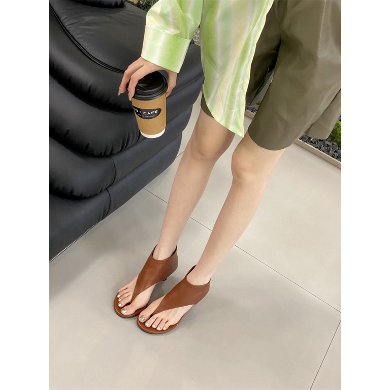 Sandal Cao Gót Mũi Tròn Phong Cách Mới 2023 Cho Nữ