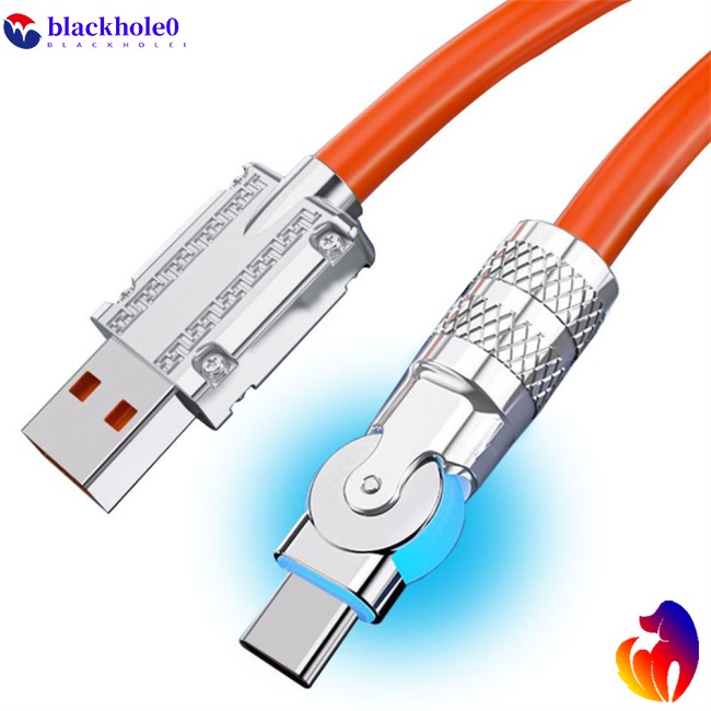 Dây Cáp Sạc Nhanh 120w 6A Type C 180 Có Đèn Led Dành Cho Điện Thoại