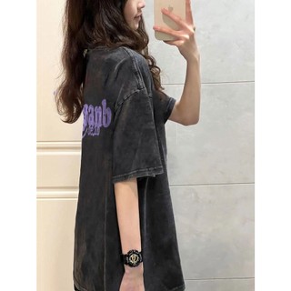 NRVP Áo Thun Đen 100% Cotton Tay Ngắn In Họa Tiết Hoạt Hình Phong Cách Hàn Quốc Cho Nữ 2023