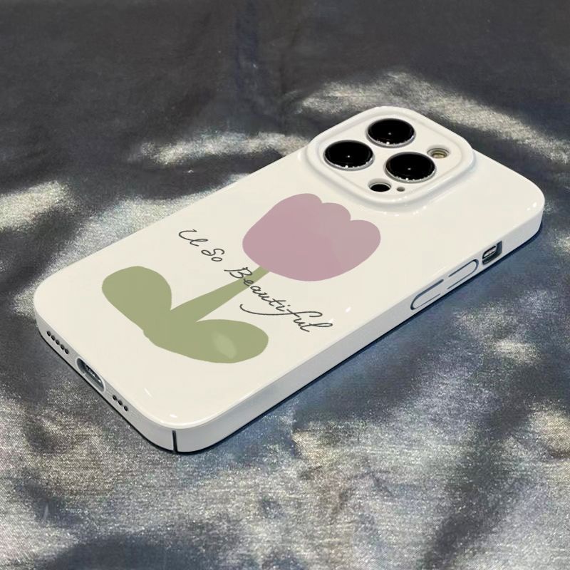 Ốp Điện Thoại Họa Tiết Hoa Tulip Đơn Giản Xinh Xắn Cho Iphone1314pro 7812 max 11