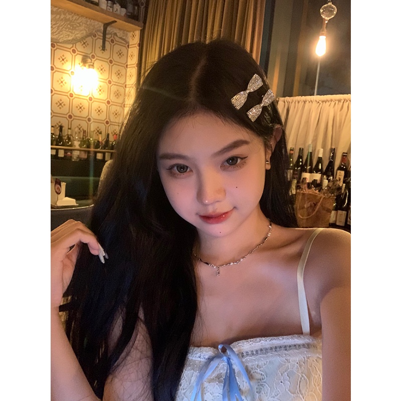 Kẹp Tóc Nơ Đính Đá Zircon Lấp Lánh Cho Búp Bê Barbie