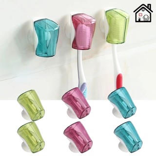 Giá đỡ bàn chải đánh răng hít tường có nắp đậy