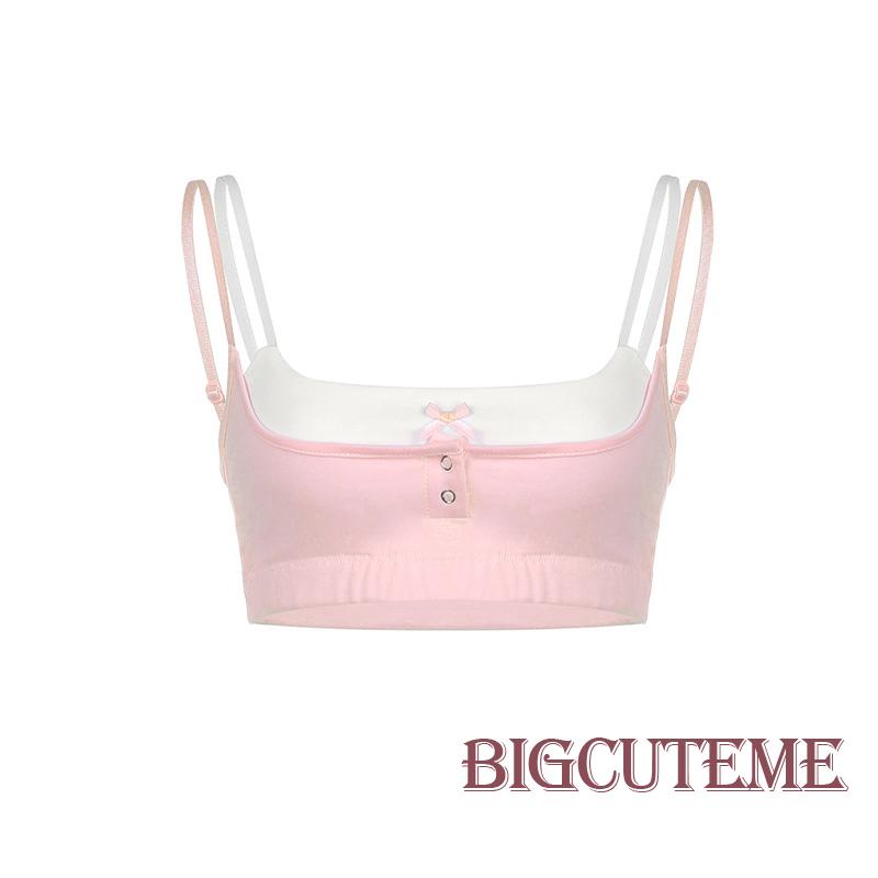 [] - Áo Hai Dây Hở Lưng Ôm Dáng Đính Nơ Thời Trang Mùa Hè Cho Nữ