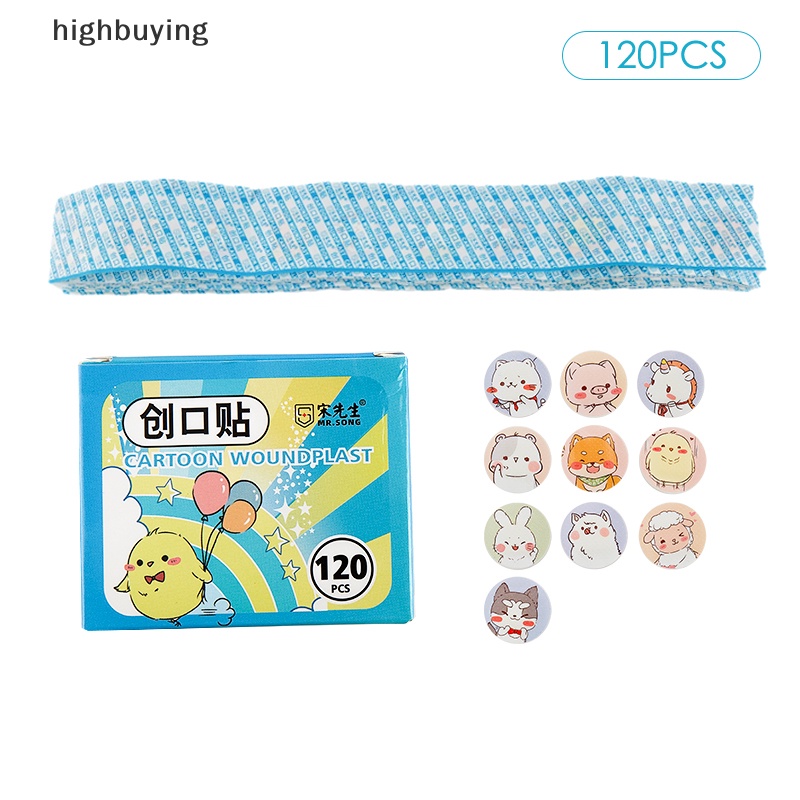 Set 120 Miếng Dán Chống Thấm Nước Thoáng Khí Họa Tiết Hoạt Hình