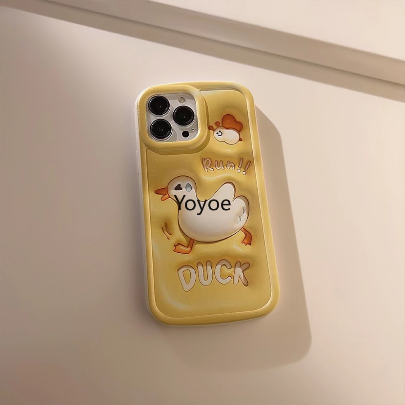 Ốp Điện Thoại Silicon Mềm Chống Sốc Họa Tiết Chú Vịt Vàng Thời Trang Cho IPhone 14 Plus 14 13 12 11 Pro Max