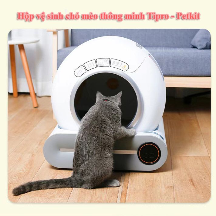 Hộp vệ sinh cho mèo thông minh Tipro dọn vệ sinh tự động, cabin vệ sinh thú cưng kết nối app