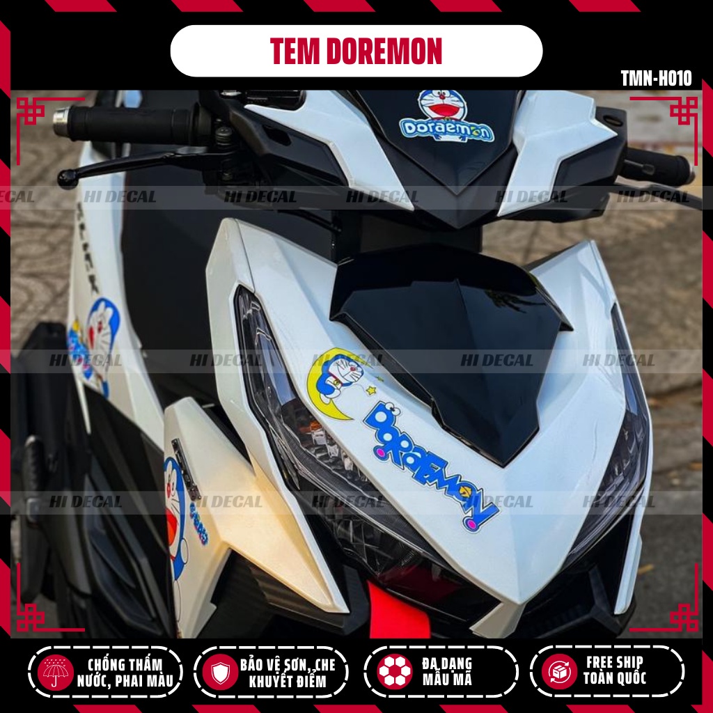 Tem dán xe Doremon cho mọi dòng xe | TMN-H010 | Decal dán xe chống nước, chống phai màu