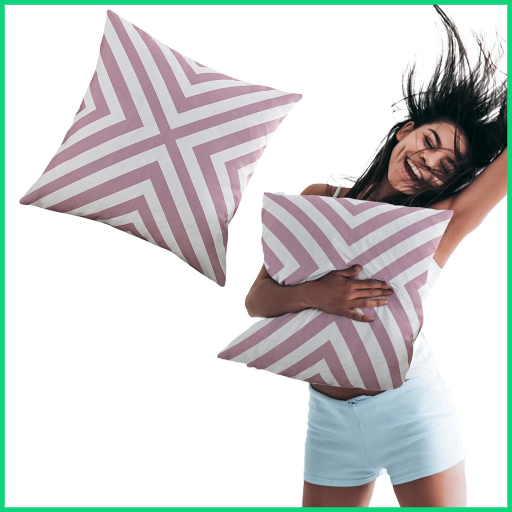 Vỏ Gối Vuông 18x18 in Họa Tiết Hình Học Chống Nước Phong Cách Boho Trang Trí Nhà Cửa