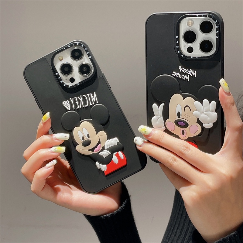 Ôp Điện Thoại Silicon Dẻo Họa Tiết Hoạt Hình mickey 3d Dễ Thương Chống Sốc Cho iphone 15 11 12 13 14 pro max Vỏ