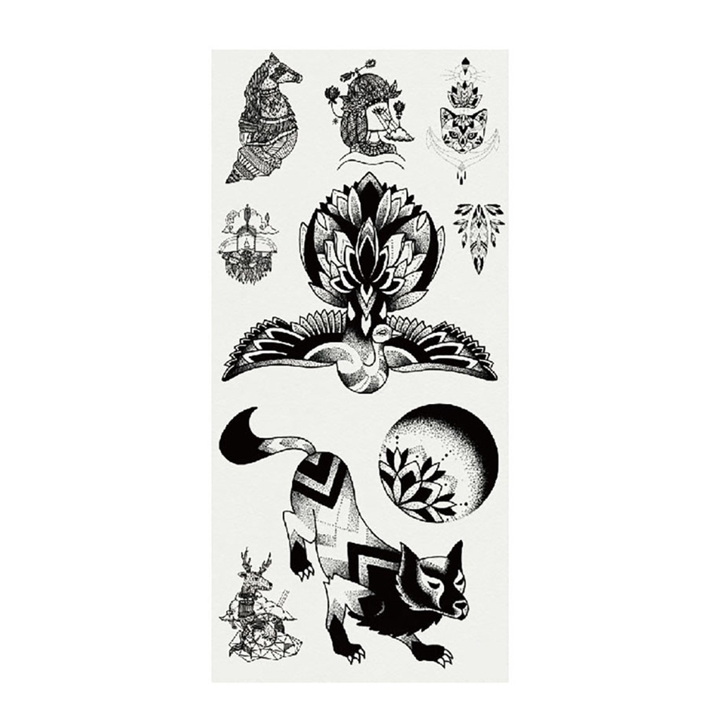 [beautymart] Hình Xăm Dán Tạm Thời Hình Lông Vũ Chim Và Cây Thời Trang Có Thể Tháo