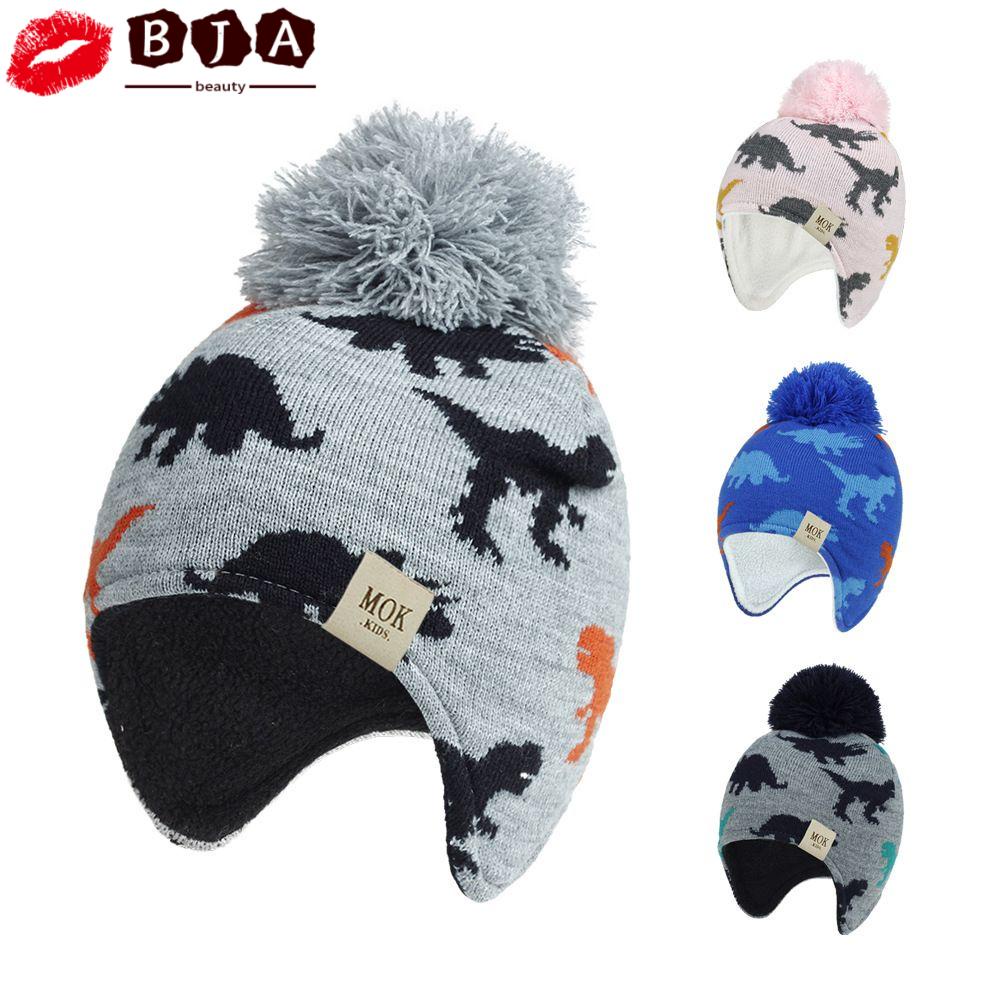 Bộ Nón + Khăn Choàng Cổ Dệt Kim Lót Lông Cừu Giữ Ấm Cho Bé