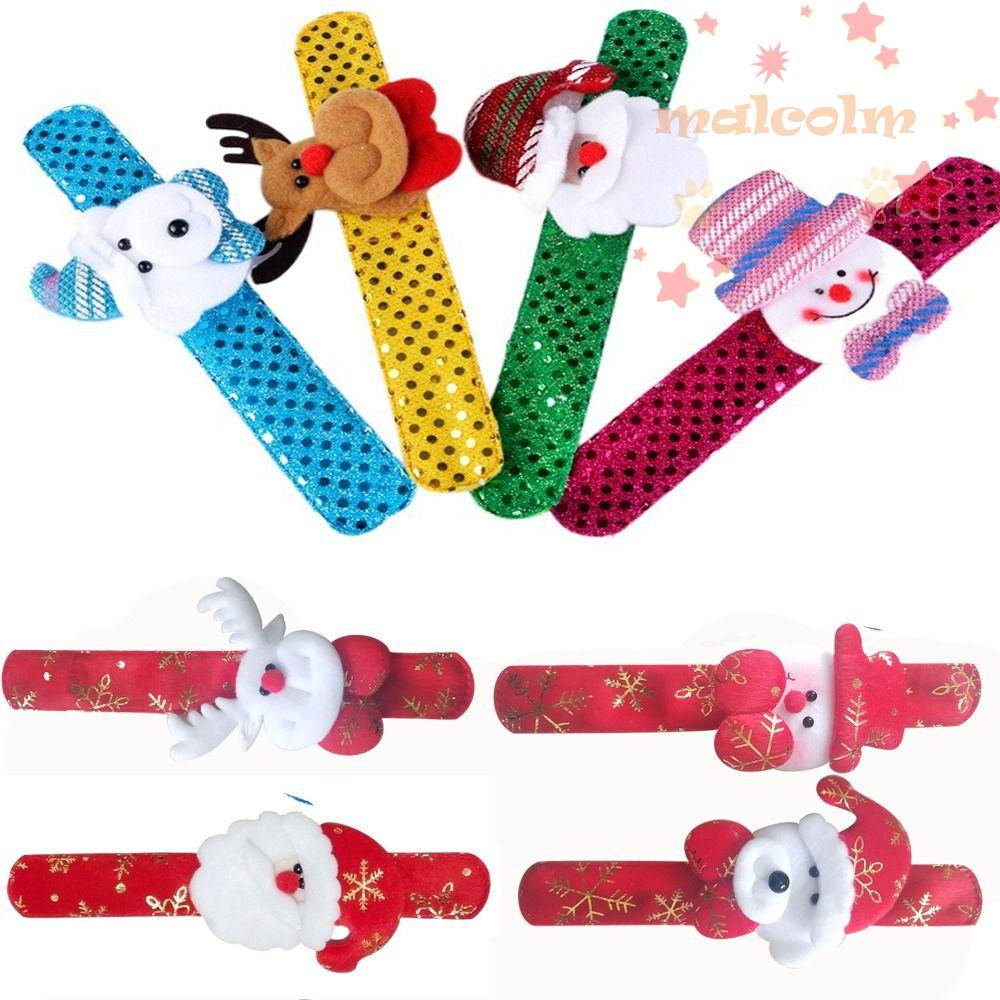 Vòng Đeo Tay Đồ Chơi Lắc Vòng Có Khóa Hình Người Tuyết / Ông Già Noel / Tuần Lộc Lắc Tay Malcom Làm Quà Tặng Giáng Sinh