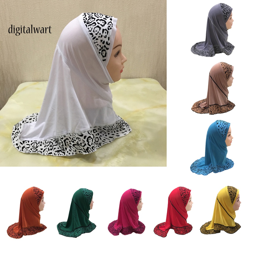 Kỹ Thuật Số| Khăn Trùm Đầu Không Dễ Biến Dạng In Họa Tiết Da Báo Dùng Hàng Ngày Cho Trẻ Em